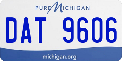 MI license plate DAT9606