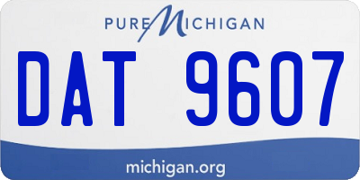 MI license plate DAT9607