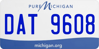 MI license plate DAT9608