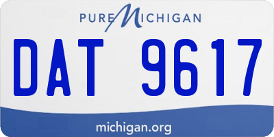 MI license plate DAT9617