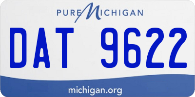 MI license plate DAT9622