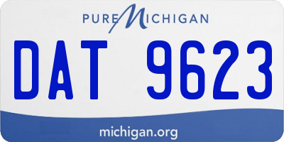 MI license plate DAT9623