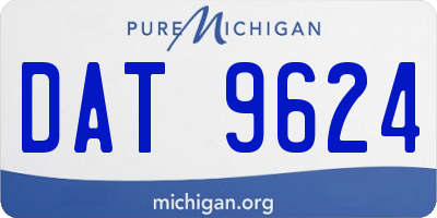 MI license plate DAT9624