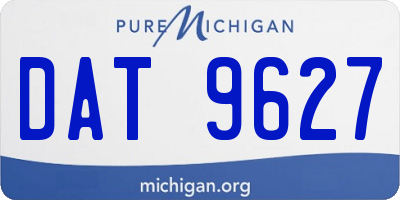 MI license plate DAT9627