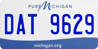 MI license plate DAT9629