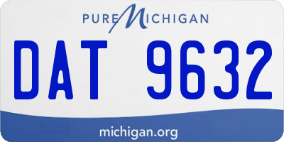 MI license plate DAT9632