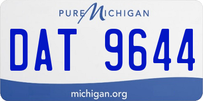 MI license plate DAT9644