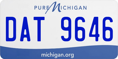 MI license plate DAT9646