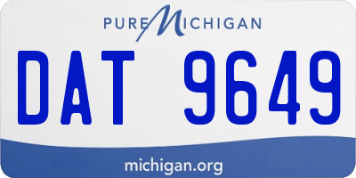 MI license plate DAT9649