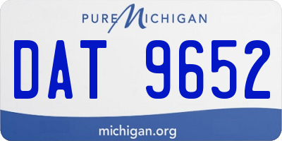 MI license plate DAT9652