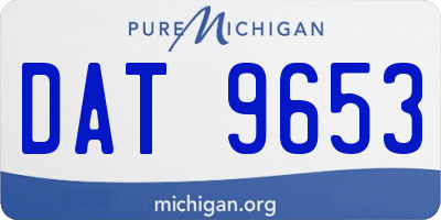 MI license plate DAT9653