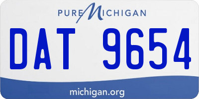 MI license plate DAT9654