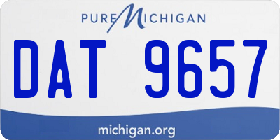MI license plate DAT9657