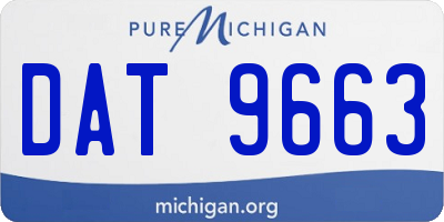 MI license plate DAT9663