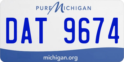 MI license plate DAT9674