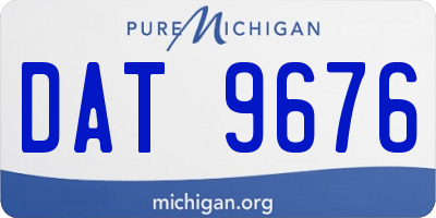 MI license plate DAT9676