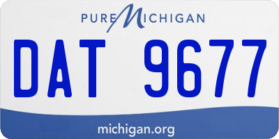 MI license plate DAT9677