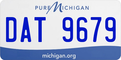 MI license plate DAT9679