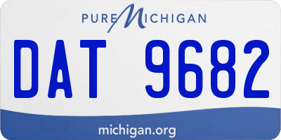 MI license plate DAT9682