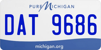 MI license plate DAT9686