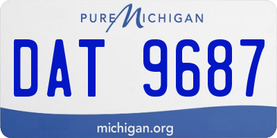 MI license plate DAT9687