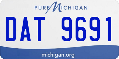 MI license plate DAT9691