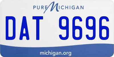 MI license plate DAT9696