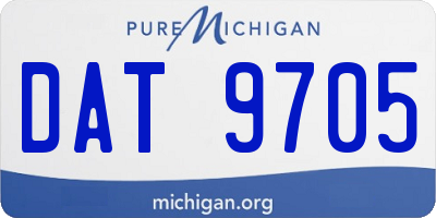 MI license plate DAT9705