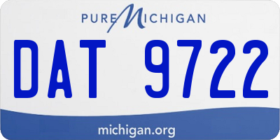 MI license plate DAT9722