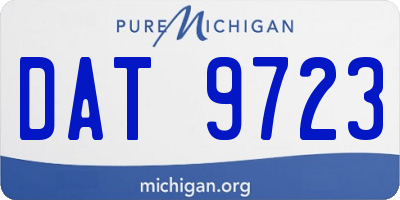 MI license plate DAT9723