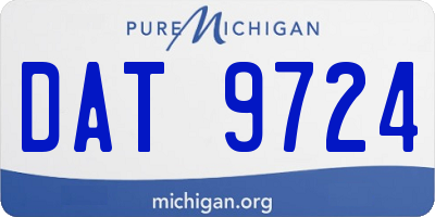 MI license plate DAT9724
