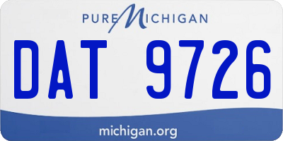 MI license plate DAT9726