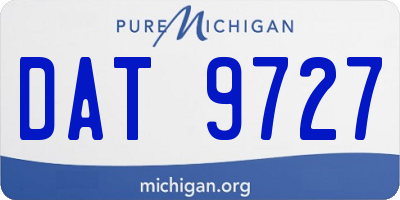 MI license plate DAT9727