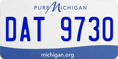 MI license plate DAT9730