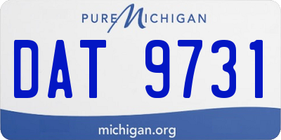 MI license plate DAT9731