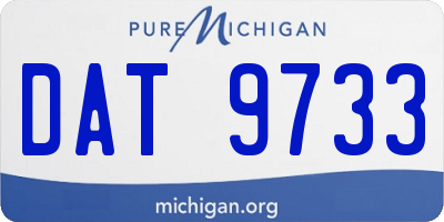 MI license plate DAT9733