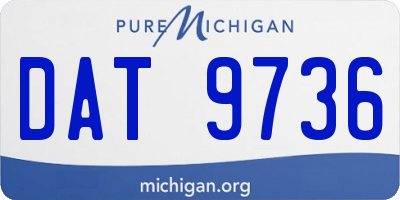 MI license plate DAT9736
