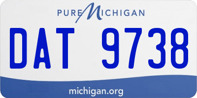 MI license plate DAT9738