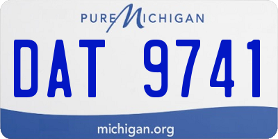 MI license plate DAT9741