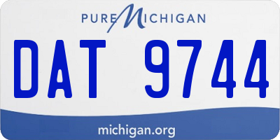 MI license plate DAT9744