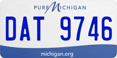MI license plate DAT9746