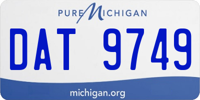 MI license plate DAT9749