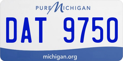 MI license plate DAT9750