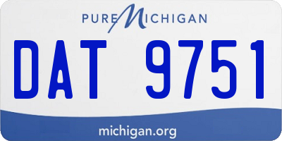 MI license plate DAT9751