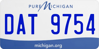 MI license plate DAT9754