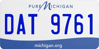 MI license plate DAT9761