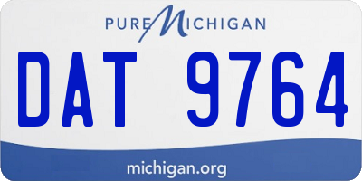 MI license plate DAT9764