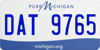 MI license plate DAT9765