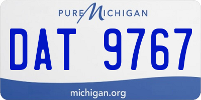 MI license plate DAT9767