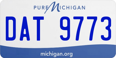 MI license plate DAT9773